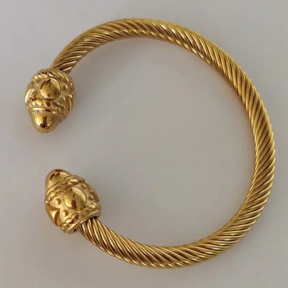 Women’s Stainless Steel Open Cuff Bangle Bracelet - Picture 9 of 11